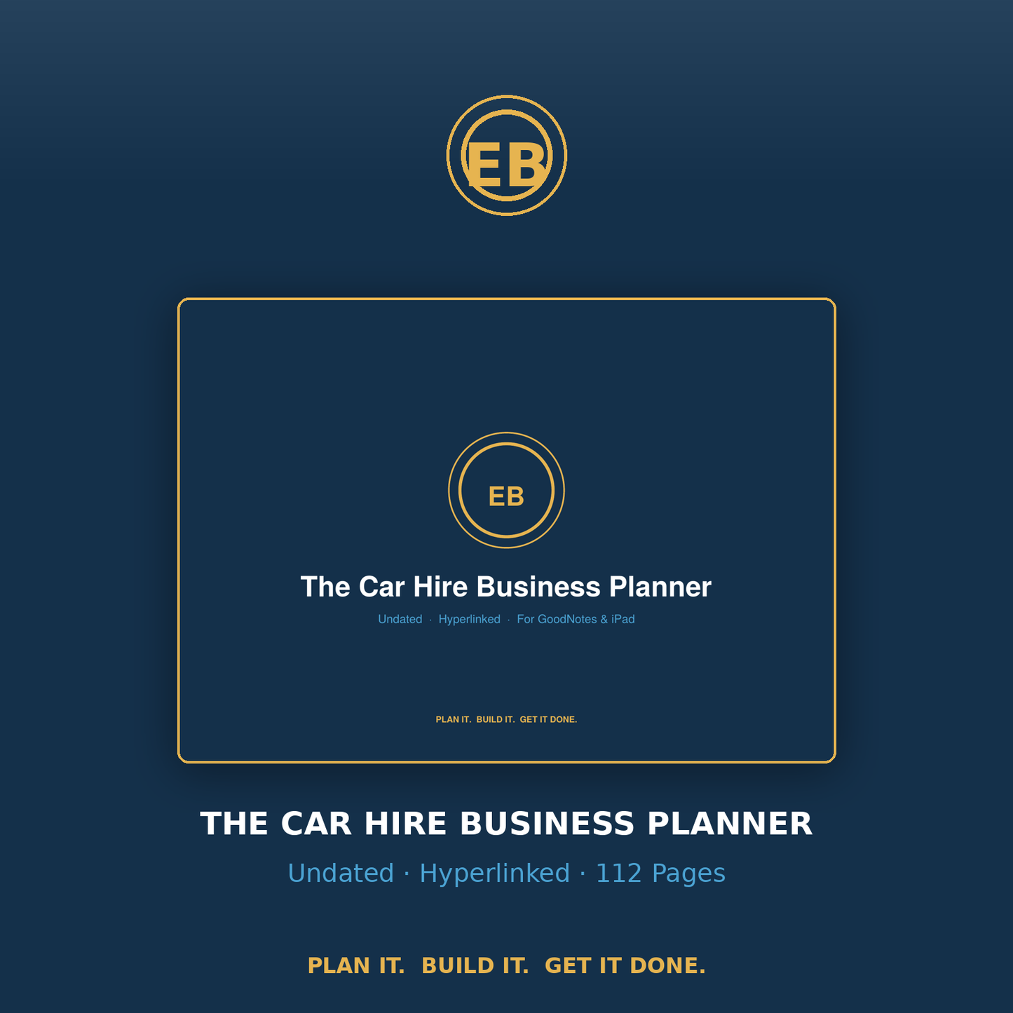 The Car Hire Business Planner — Undated | Fleet, Clients & Contracts (Instant Download)