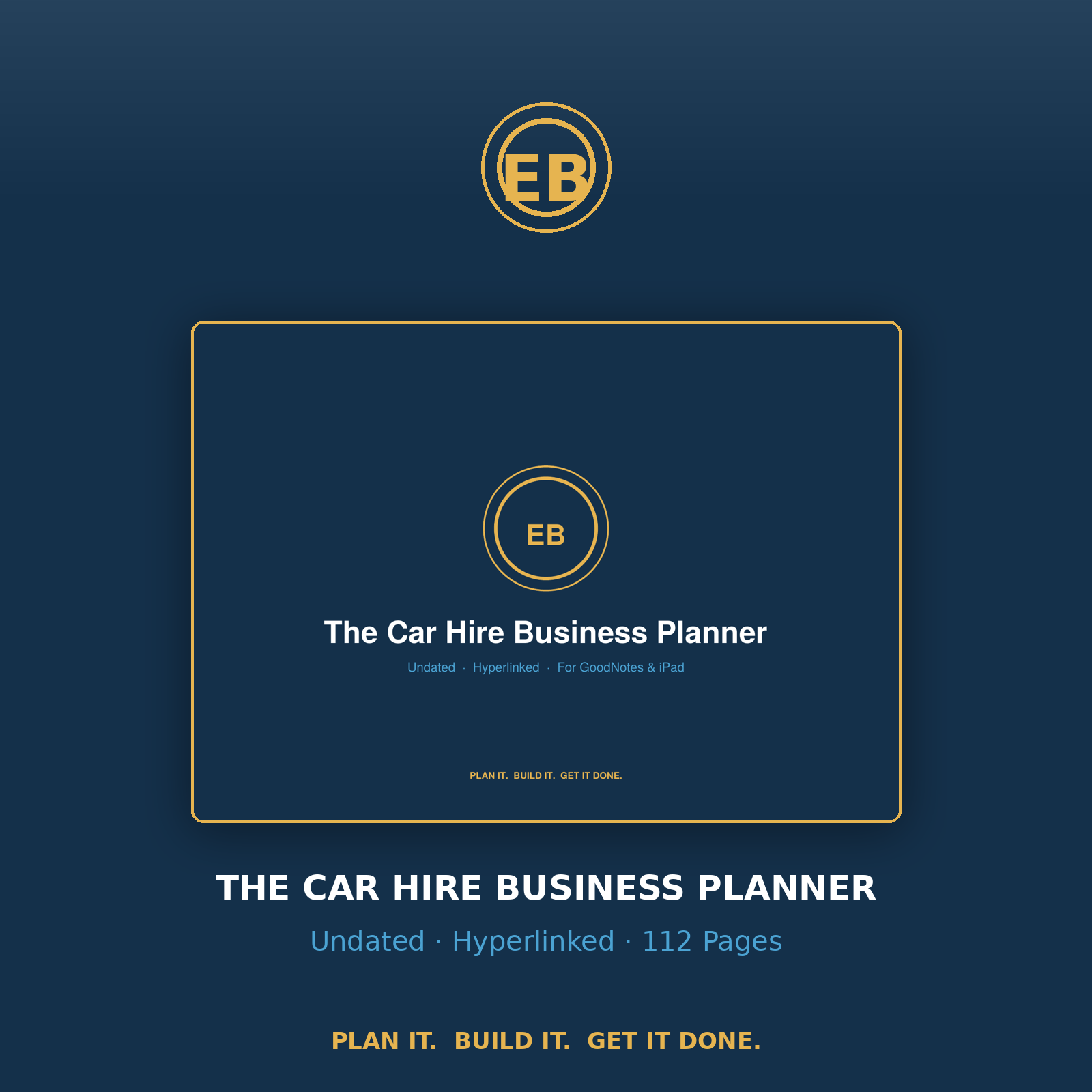 The Car Hire Business Planner — Undated | Fleet, Clients & Contracts (Instant Download)
