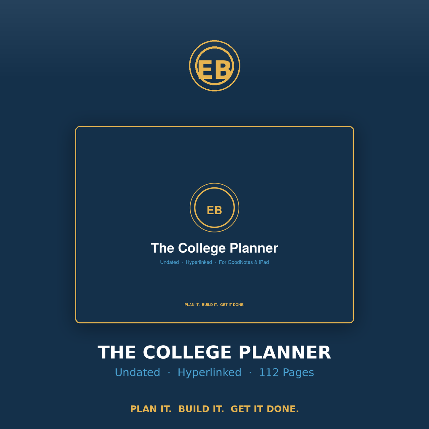 The College Digital Planner — Undated | GoodNotes & iPad (Instant Download)