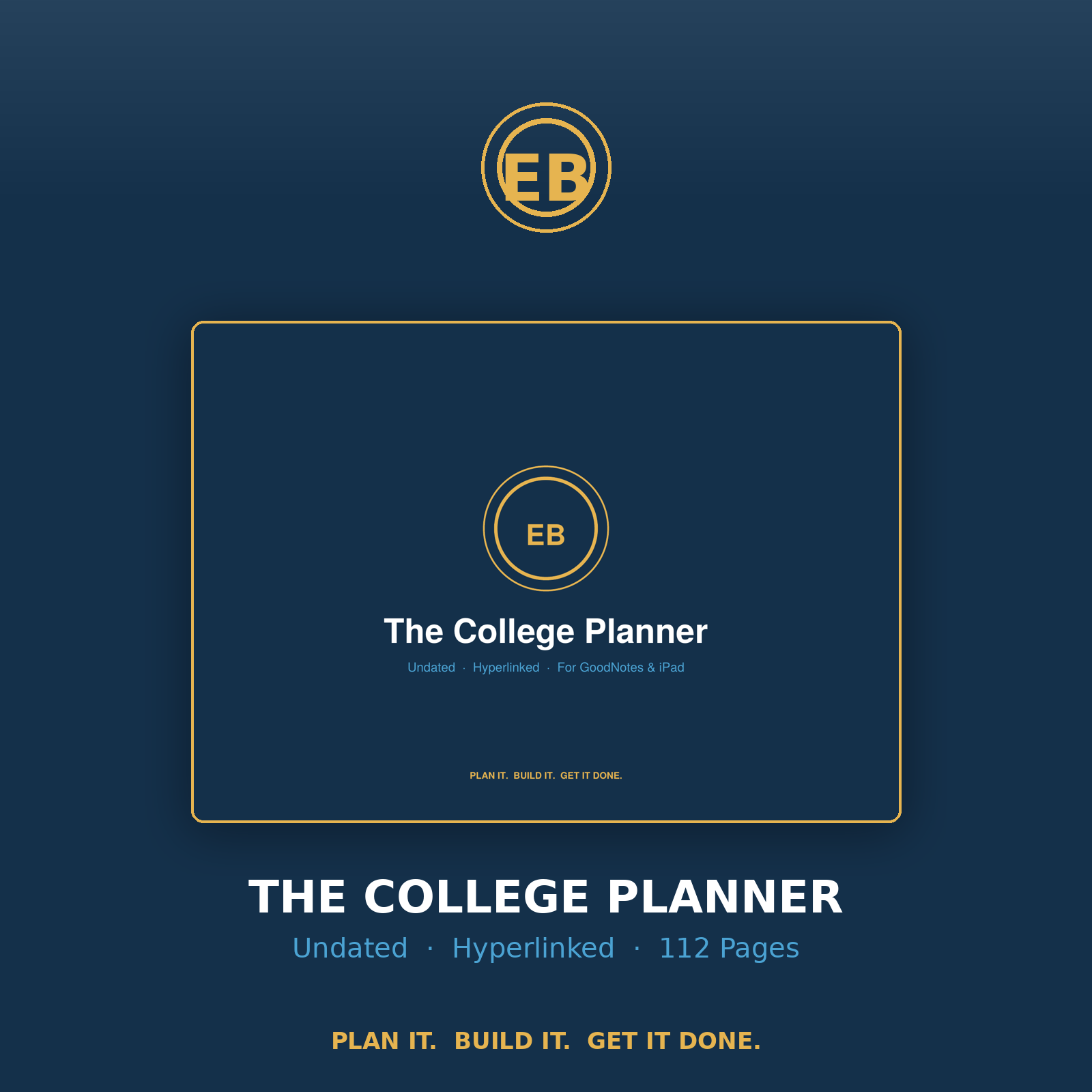 The College Digital Planner — Undated | GoodNotes & iPad (Instant Download)