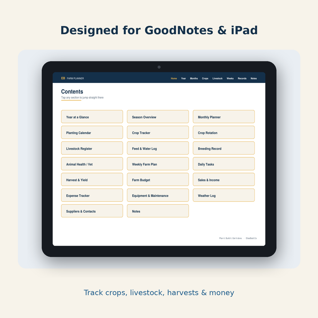 The Farm Planner — Undated | Smallholder & Mixed Farming (Instant Download)