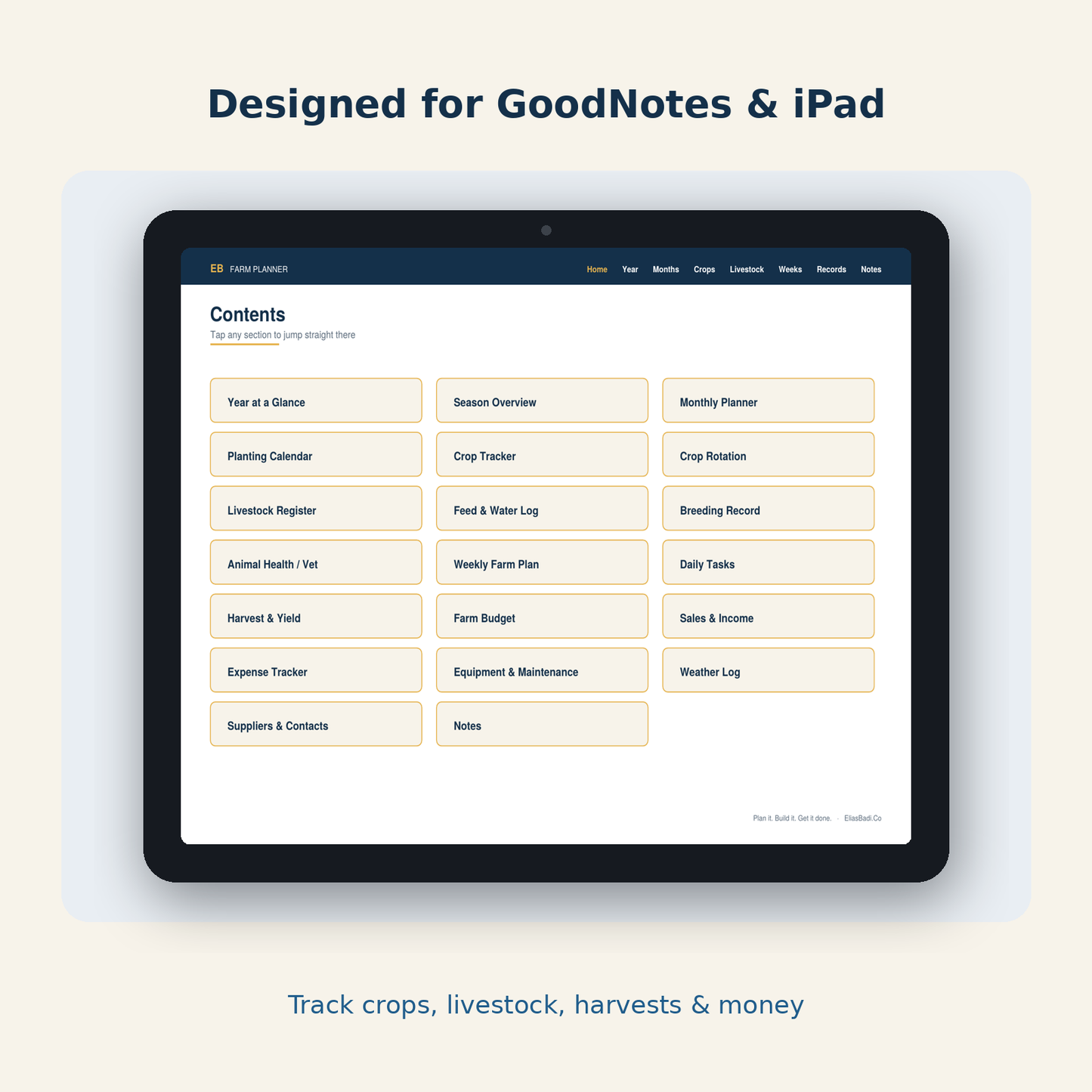 The Farm Planner — Undated | Smallholder & Mixed Farming (Instant Download)