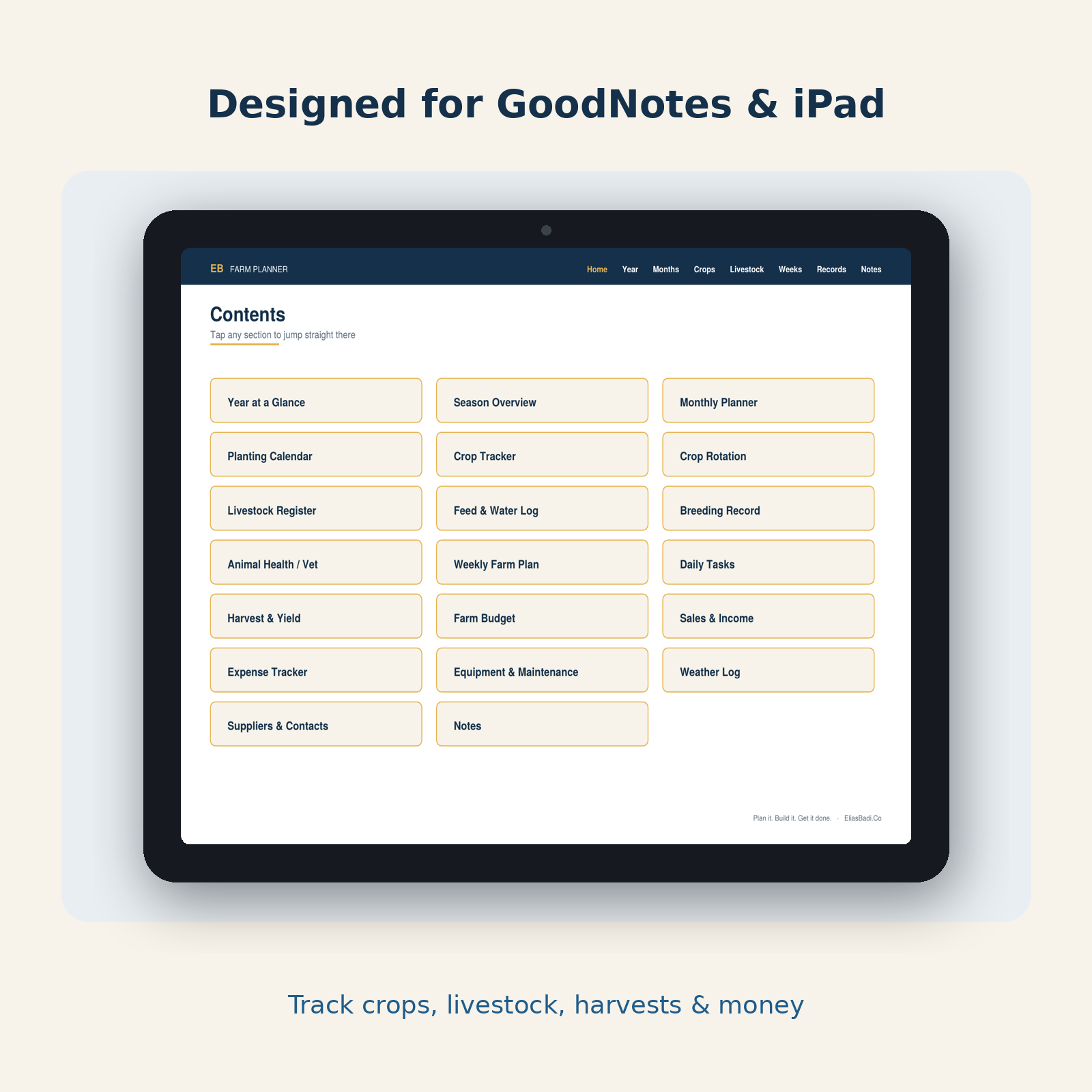 The Farm Planner — Undated | Smallholder & Mixed Farming (Instant Download)
