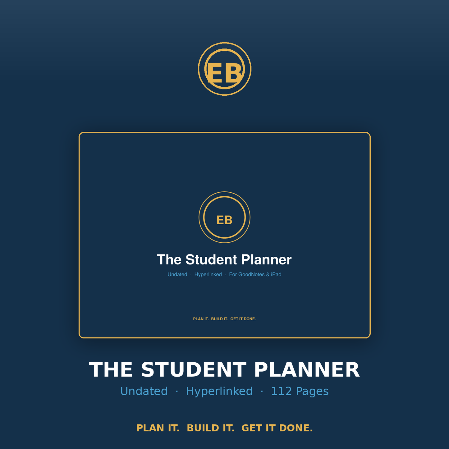 The Student Digital Planner — Undated | GoodNotes & iPad (Instant Download)