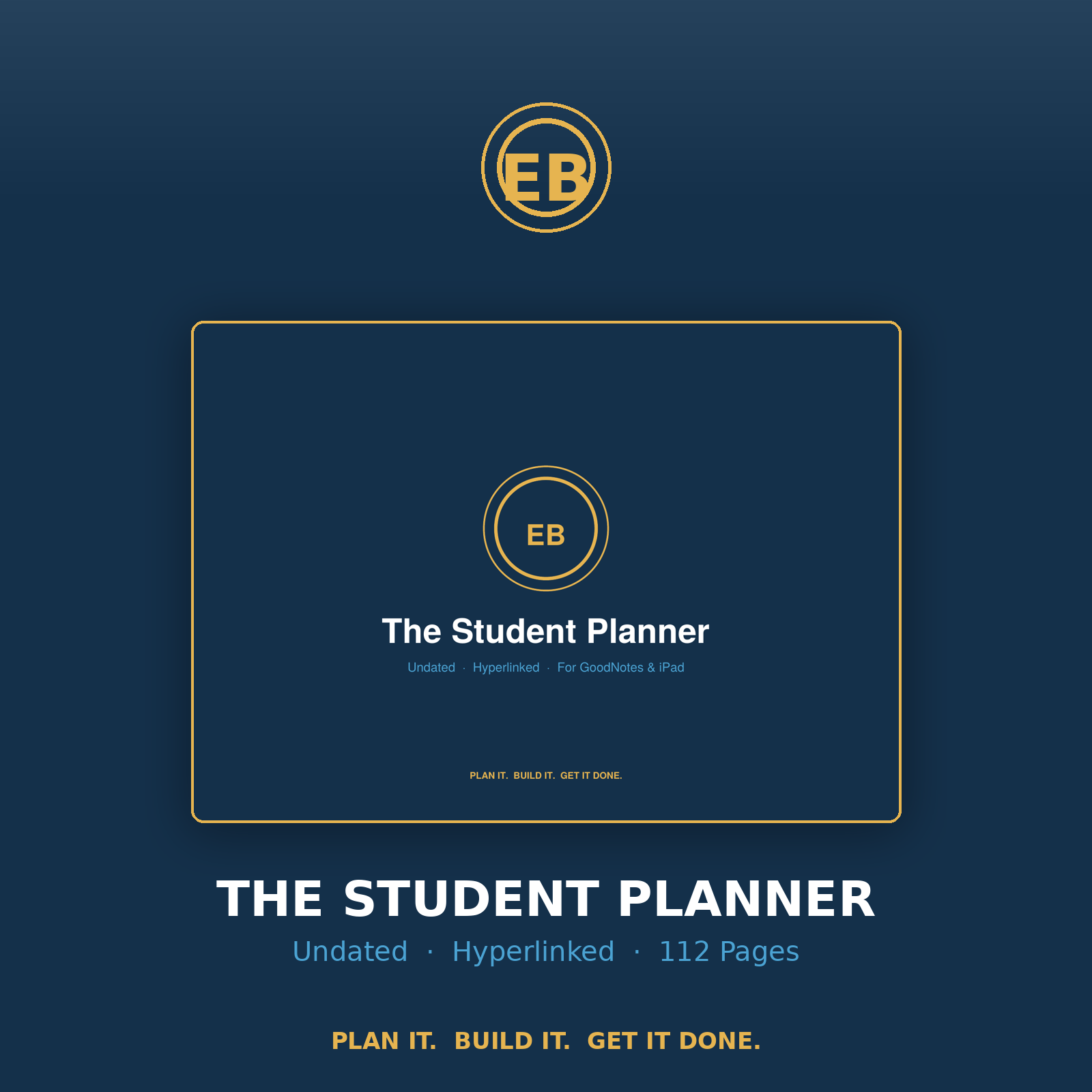 The Student Digital Planner — Undated | GoodNotes & iPad (Instant Download)