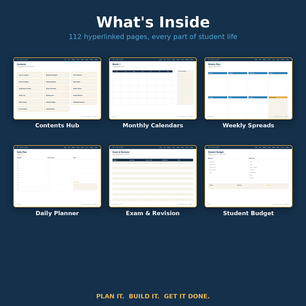 The Student Digital Planner — Undated | GoodNotes & iPad (Instant Download)