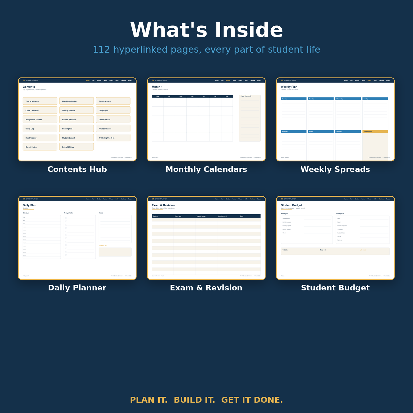 The Student Digital Planner — Undated | GoodNotes & iPad (Instant Download)