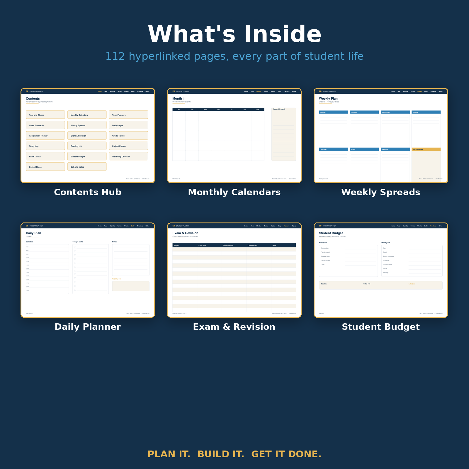 The Student Digital Planner — Undated | GoodNotes & iPad (Instant Download)