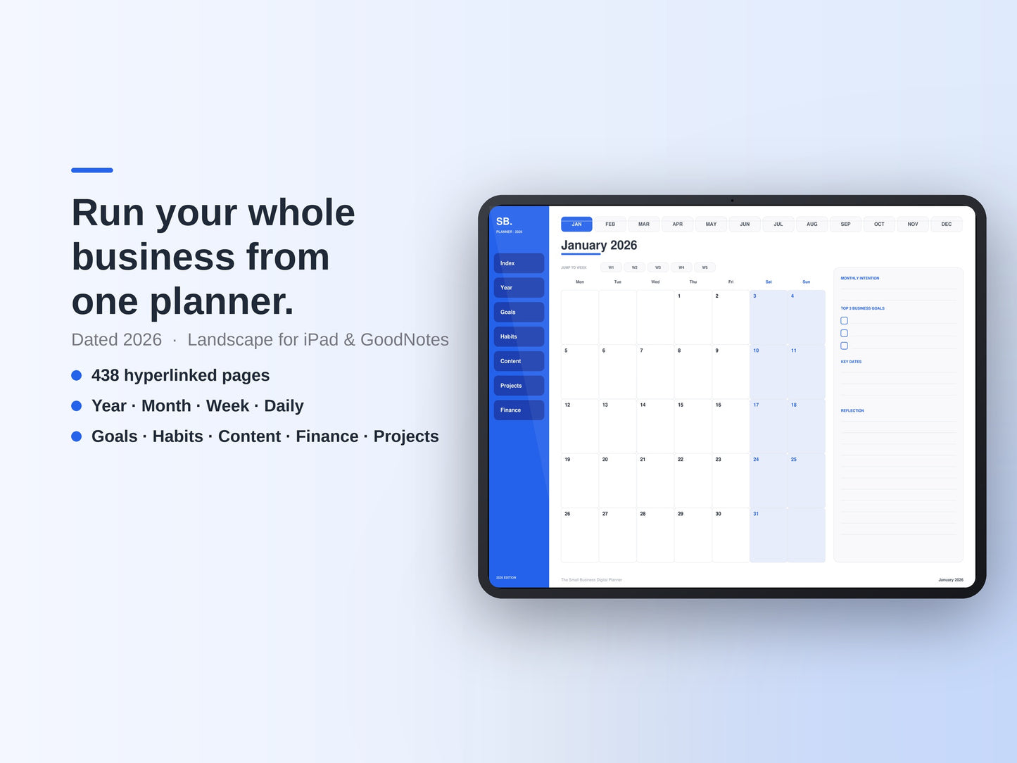 The Small Business Digital Planner 2026 | GoodNotes & iPad